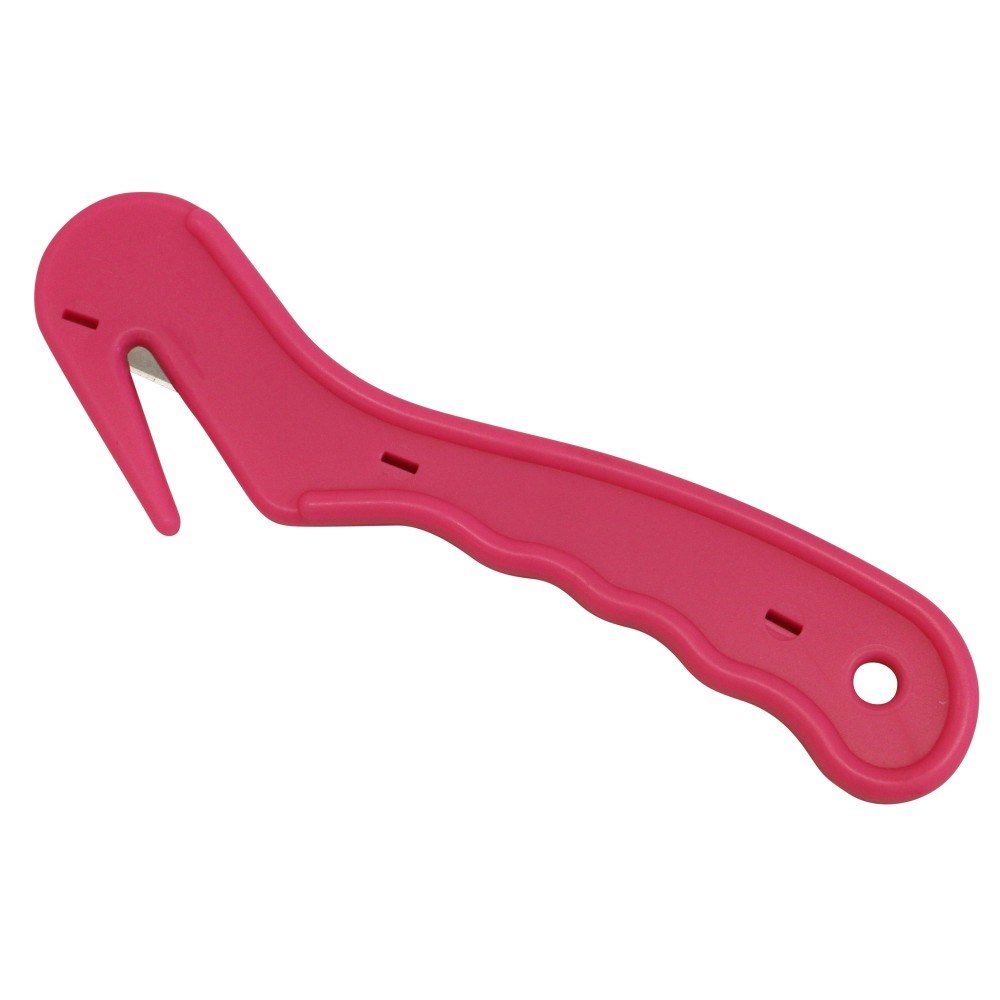 Pink Safety Stable Knife for cutting twine and hay bales - Saddlery Trading